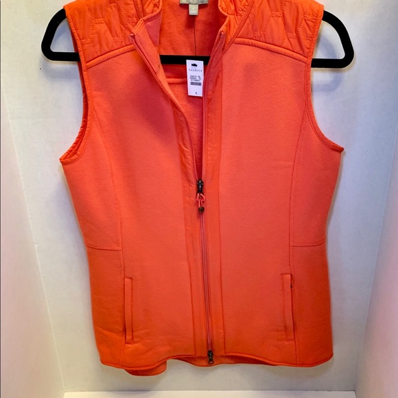 🆕 TALBOTS Small Womens Vest Orange Coral NWT - Picture 2 of 8